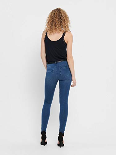 ONLY Onlroyal High Waist Skinny Jeans Vaqueros, Medium Blue Denim, 38W / 30L para Mujer