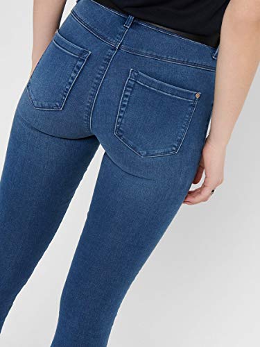 ONLY Onlroyal High Waist Skinny Jeans Vaqueros, Medium Blue Denim, 38W / 30L para Mujer