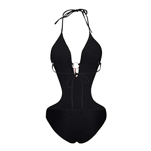 OPAKY Ropa De Baño Bañador de una Pieza Bikini Mujer 2019 Las Mujeres Atan para Arriba Impreso Acolchado Push-up Bikini de 1 Pieza Traje de Baño Bikini Push Up Mujer Sin Respaldo Playa