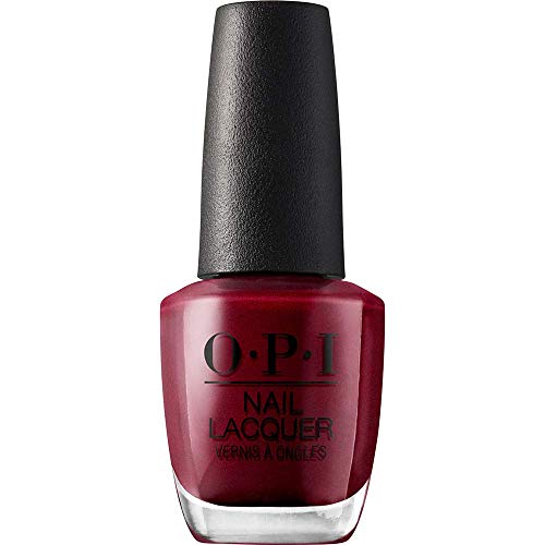 OPI Nail Laquer - Esmalte Uñas Duración de Hasta 7 Días, Efecto Manicura Profesional, 'Bogotá Blackberry' Granate perlado - 15 ml