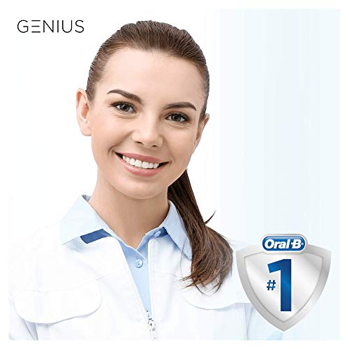 Oral-B Genius 10000N - Cepillo Eléctrico Recargable con Tecnología de Braun, 1 Mango Azul Orquídea Conectado con Inteligencia Artificial, 2 Cabezales de Recambio y 1 Estuche de Viaje Smart