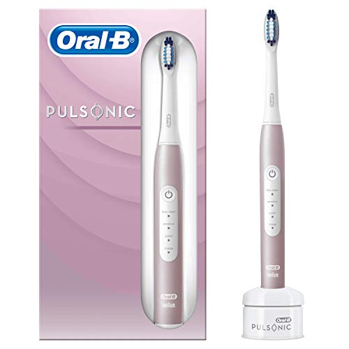 Oral-B Pulsonic Slim Luxe 4000 Sonic - Cepillo de Dientes Electrónico Rosa Oro, con Temporizador, 1 Cabezal de Recambio