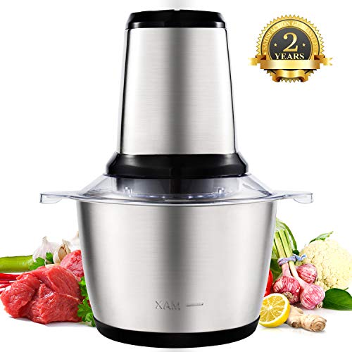 Oxford Street Picadora Eléctrica de Alimentos 350W,Picadora de Carne Motor Fuerte 2 litros,Picadora Batidora Eléctrica de Cocina 4 Cuchillas,2 Niveles de Velocidad para Verduras,Carne,Especias