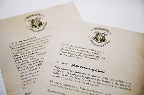 Pack Carta aceptación Hogwarts en Castellano Personalizada Mapa merodeador Harry Potter y Colgante