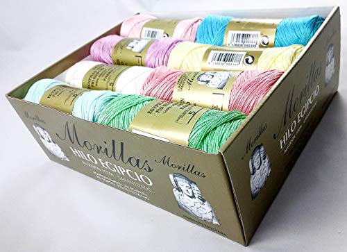 ▷ Pack de 16 Zepelines Ne 5/2 surtido colores claros de algodón perlé 100% egipcio mercerizado para tejer labores de ganchillo o punto con un acabado elegante.