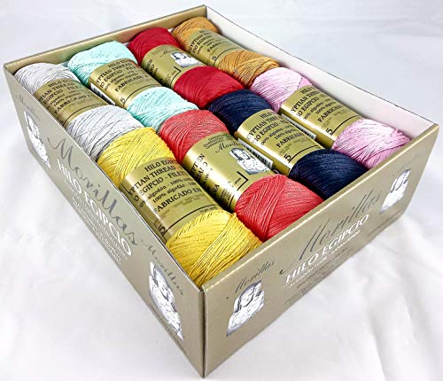 ▷ Pack de 16 Zepelines Ne 5/2 surtido colores Serie 4 de algodón perlé 100% egipcio mercerizado para tejer labores de ganchillo o punto con un acabado elegante.