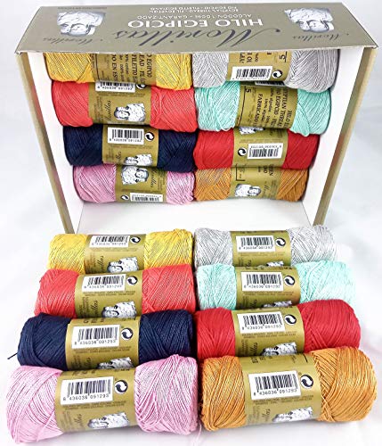 ▷ Pack de 16 Zepelines Ne 5/2 surtido colores Serie 4 de algodón perlé 100% egipcio mercerizado para tejer labores de ganchillo o punto con un acabado elegante.