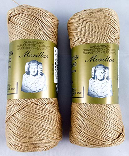 ▷ Pack de 2 Zepelines Ne 5/2 color marrón 24 de algodón perlé 100% egipcio mercerizado para tejer labores de ganchillo o punto con un acabado elegante.