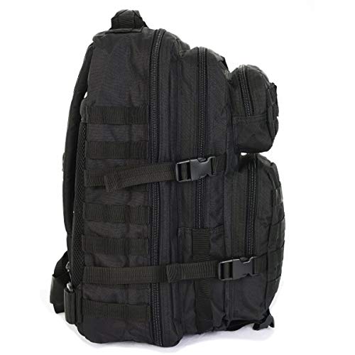 Pack de asalto MOLLE táctico con mochila de patrulla 36L, Negro