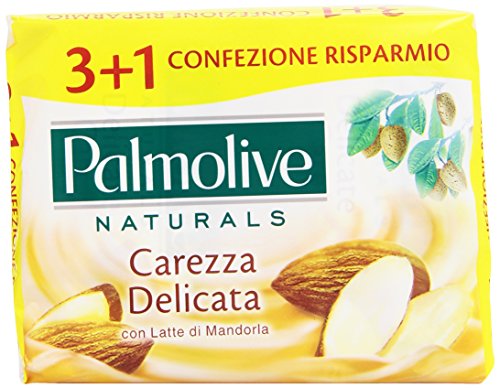 Palmolive – Jabón de Toilette, Carezza delicado con leche de almendra – 360 g 4 piezas