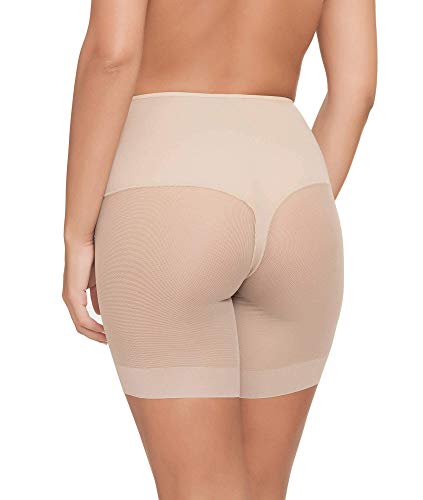 Pantalon Faja Anti-rozadura Invisible y Super Ligero. Tejido Elastico y Super Suave. (Beige, M)