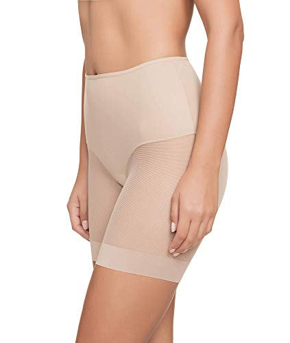 Pantalon Faja Anti-rozadura Invisible y Super Ligero. Tejido Elastico y Super Suave. (Beige, M)