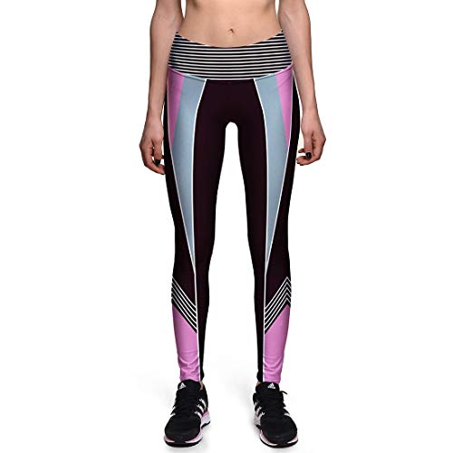 Pantalones de Yoga Pilates Fitness para Mujer, De las mujeres de talle alto flaco Legging del entrenamiento de Control de Abdomen atractivo Scrunch pantalones elevación del extremo de yoga Operando gi