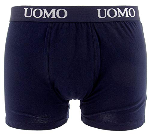 Paquete de 6 Piezas, Calzoncillos Hombre, Boxer Algodon, Ropa Interior Cómoda para Hombres, Multicolor, 2 Negros, 2 Azules, 2 Grises, Medium