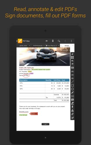 PDF Max Pro - Read, Annotate & Edit PDF documents plus Fill out PDF Forms!