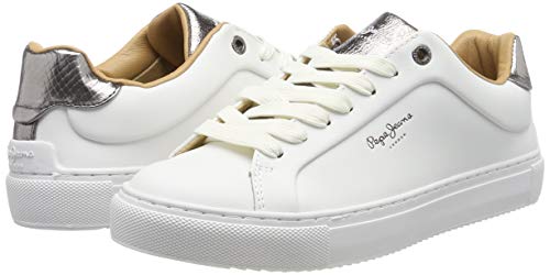 Pepe Jeans London Adams Premium 19, Zapatillas para Mujer, White 800, 37 EU