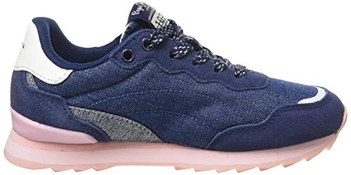 Pepe Jeans London Belle Denim, Zapatillas para Niñas, Navy 595, 33 EU