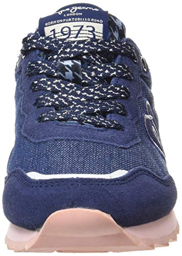 Pepe Jeans London Belle Denim, Zapatillas para Niñas, Navy 595, 33 EU