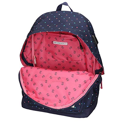 Pepe Jeans Molly Adaptable Backpack, Mochila Escolar para Niñas, Azul (598dark Ocean), 1x1x1 Centimeters (W x H x L)