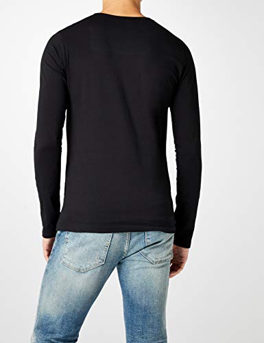 Pepe Jeans Original Basic L/S PM503803 Top de manga larga, Negro (Black 999), Large para Hombre