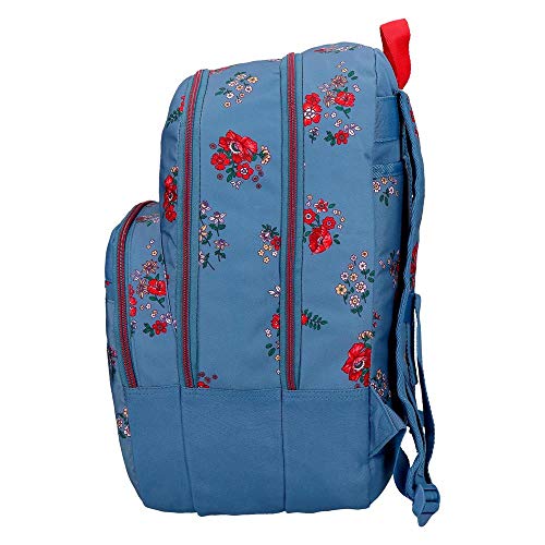 Pepe Jeans Pam Mochila Doble Compartimento Adaptable, Multicolor, 44 cm