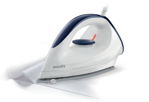 Philips GC160/02 - Plancha en seco con suela DynaGlide,1200 W, punta estrecha, control de temperatura fácil