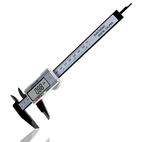 Pie de Rey 150mm, Pie de Rey Digital Electrónico Vernier Caliper Calibrador de Plástico Medición del Diámetro Interno con Pantalla LCD Auto Off Inch/mm 0-150mm