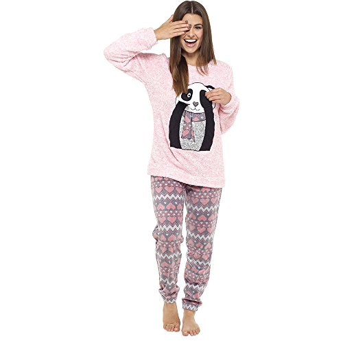 Pijama de Pijamas cómodos Pijamas Snuggle Pijamas cálidos Pijama Twosie Set | Desgaste salón Suave para Las Mujeres para Las Mujeres (XL, Koala Gris)