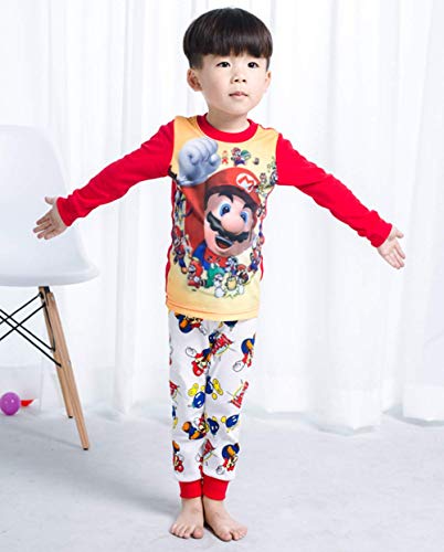 Pijama de Super Mario para niños de 1 a 7 años Multicolor Multicolor 5-6 Años