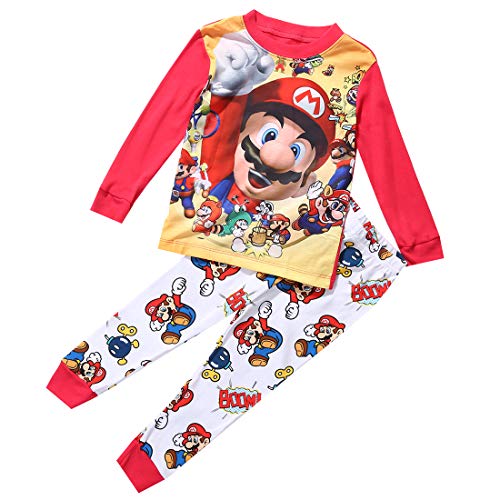 Pijama de Super Mario para niños de 1 a 7 años Multicolor Multicolor 5-6 Años