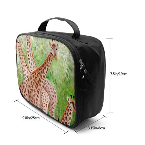 Pintura Original Hermosas Jirafas Masai Mara Travel Travel Bolsa de Maquillaje Bolsa de Maquillaje Bolsa Grande Bolsa de cosméticos Mediana Bolsa Impresa multifunción para Mujeres