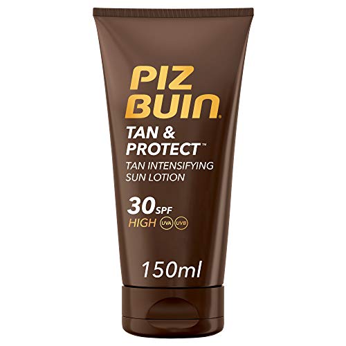 Piz Buin - Protector Solar, Tan & Protect Intensificador del Bronceado Loción SPF 30 - Pack 2 x 150 ml