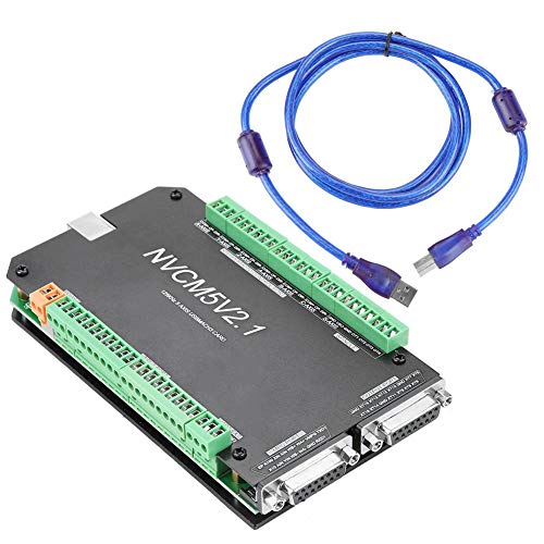 Placa de interfaz, placa de controlador USB, placa de interfaz de desconexión CNC MACH3 de 5 ejes, placa de interfaz USB MACH3 para motor paso a paso, con cable USB