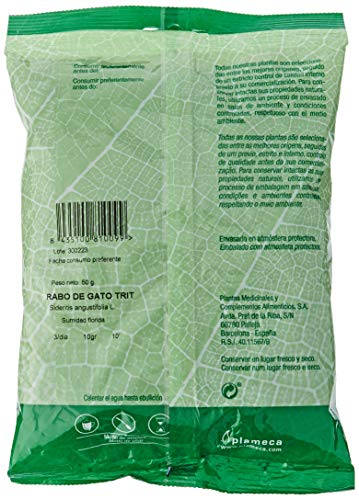 Plameca Rabo De Gato Planta Triturado Bolsa 50 Gr. 100 g