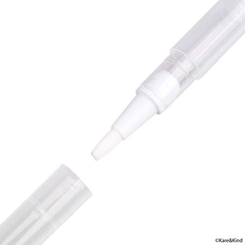 Pluma Contenedora de Cosméticos Vacía - Paquete de 5 - Aplicador de Fluidos rellenable con Punta de Pincel - Para Esmalte, Brillo Labial, Blanqueador de Dientes, Aceites Esenciales - Diseño Anti-fugas