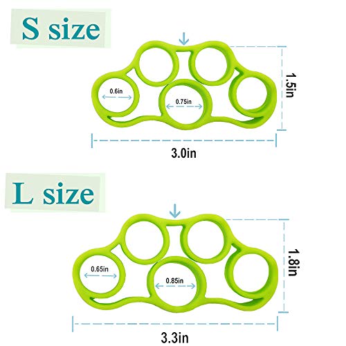Pnrskter Ejercitador de Dedos, adiestrador de Fuerza de Agarre (6 Piezas), Material Nuevo, Entrenamiento con Agarre de antebrazo, aliviar Dolor de muñeca y Pulgar.