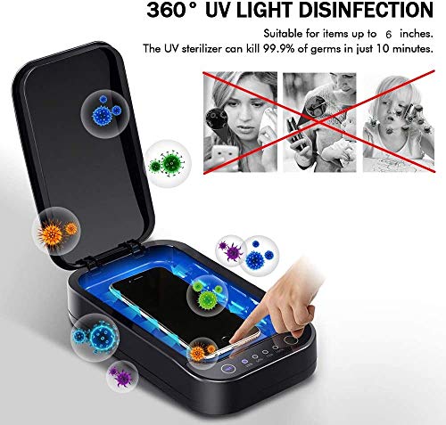 Popglory UV Esterilizador, Caja de Desinfección con Función Aromaterapia, Desinfectante para Teléfonos, joyas, Relojes, Gafas, Máscaras, sterilizadora Multifuncional Regalo