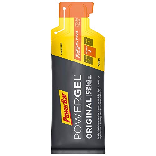 PowerBar PowerGel Original Tropical Fruit 24x41g - High Carb Energy Gel + C2MAX Magnesio e Sodio