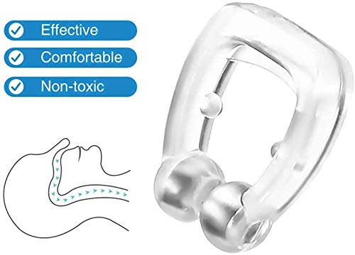 Prechkle Clip Nasal Magnético Anti-Ronquidos, Solución de Dilatador Nariz Antirronquidos Natural y Reutilizable, Facilitar la Respiración y Dormir Cómodo, 2 Piezas