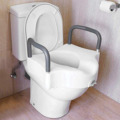 PrimeMatik - Elevador de Inodoro WC con reposabrazos para váter y baño