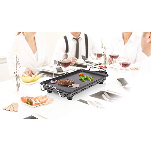 Princess 102300 Plancha Table Chef Pro, alta calidad, resultados profesionales, 2000 W, Negro