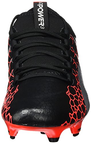 Puma Evopower Vigor 3 Graphic FG, Zapatillas de Fútbol para Hombre, Negro (Black-Silver-Fiery Coral), 42 EU