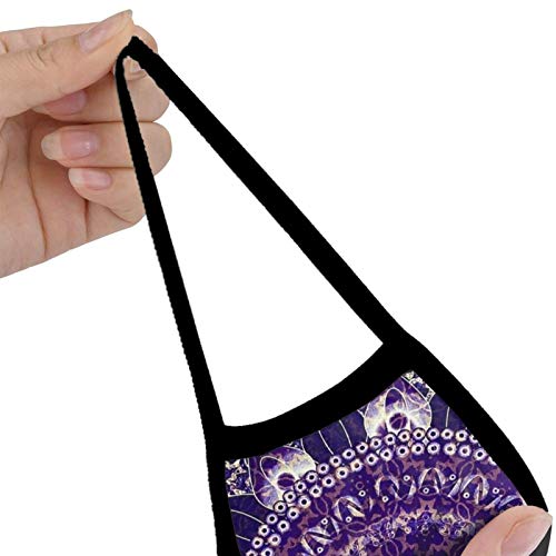 Púrpura Mandala cubierta facial al aire libre bandana caliente diadema cuello polaina – Multifuncional Headwear Anti polvo bufanda transpirable máscara de enfriamiento tejido de punto