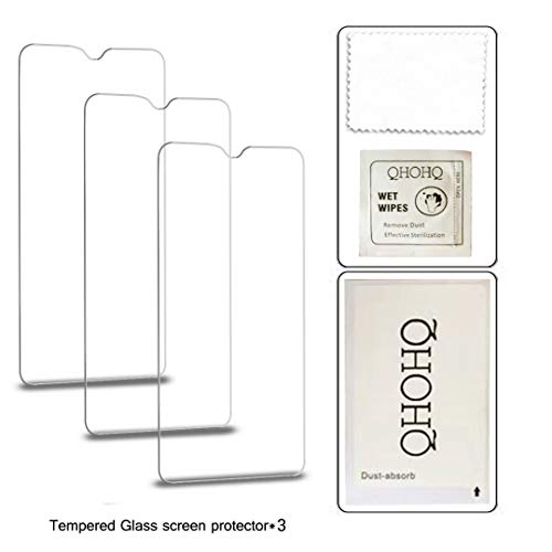 QHOHQ Protector de Pantalla para Realme X2 Pro, [3 Piezas] [Dureza 9H] Sin Burbujas HD Transparente Anti-Arañazos Cristal Templado