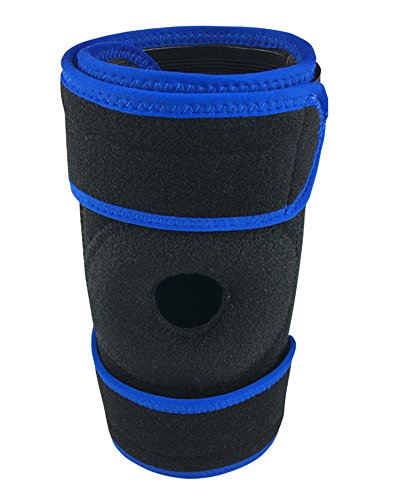 Qitun Soporte Deportivo para Rodilla,Rodillera Ortopédica Terapéutica Para Aliviar y Prevenir Lesiones, Arthritis, Caminar, Deportes de Gimnasio(Envoltura única) Azul