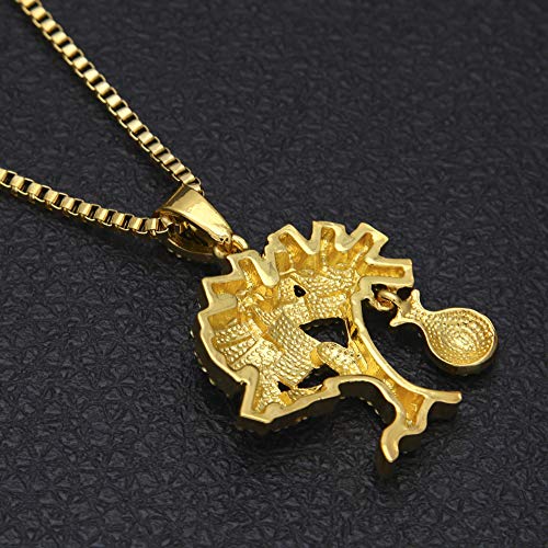 Rap Jewelry Hippo Tide - Bolsa de dinero, diseño de árbol de dólares con colgante de árbol de dólares (oro, plata), joyería, regalo, 123, color, silver-Cubanchain