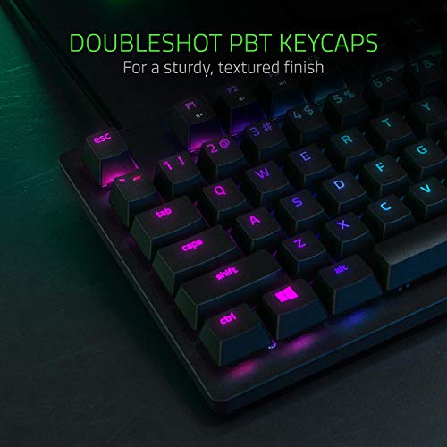 Razer Huntsman Tournament Edition Teclado con teclas opto-mecánicas , accionamiento óptico, barra estabilizadora de teclas, durabilidad inigualable, Synapse 3 - US Layout, Negro