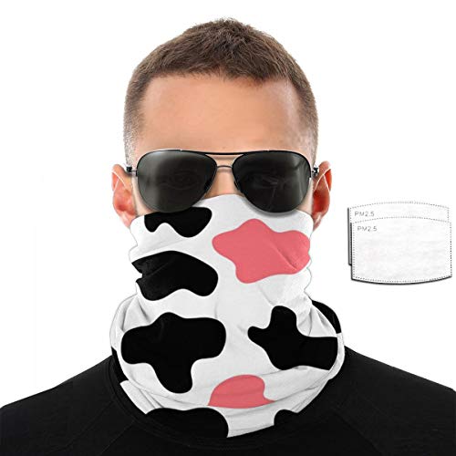 Rcivdkem Cow Spots Bandand with Filters Neck Scarf,Work Scarf,Scarves Hat