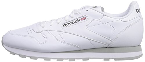 Reebok Classic Lthr 2214, Zapatillas de Trail Running para Hombre, Blanco (Intense White/Light Grey), 42.5 EU