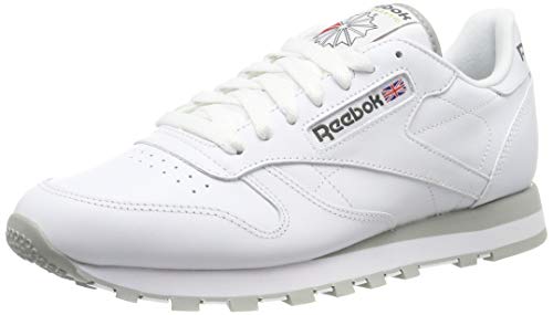 Reebok Classic Lthr 2214, Zapatillas de Trail Running para Hombre, Blanco (Intense White/Light Grey), 42.5 EU